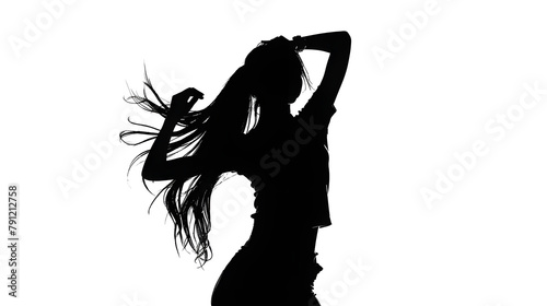 Silhouette of K pop girl group dancing