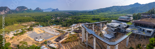 Samet Nangshe viewpoint, view of Koh Phra Wat Noi, in Phang Nga bay, Thailand