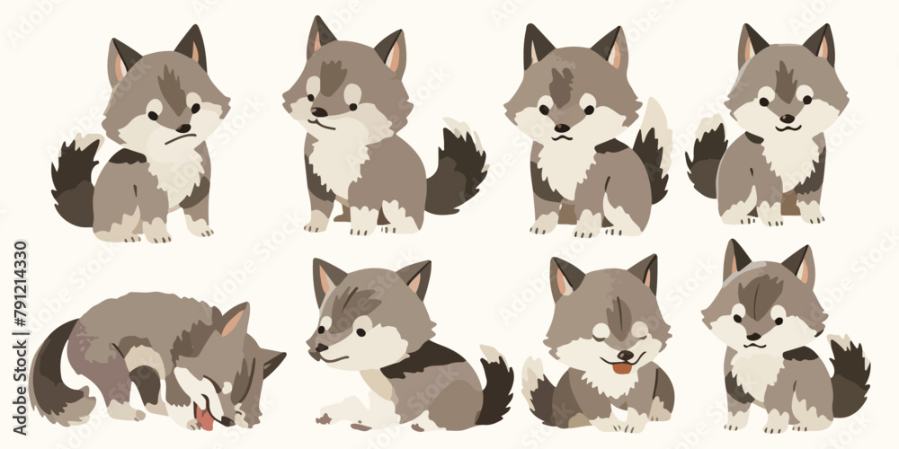 wolf clipart vector for graphic resources