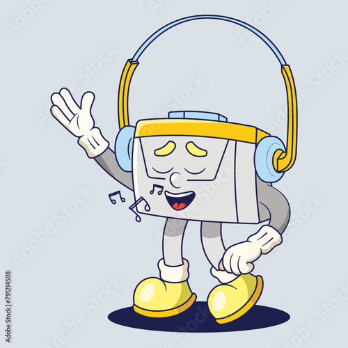 Walkman Mascot Illustration
