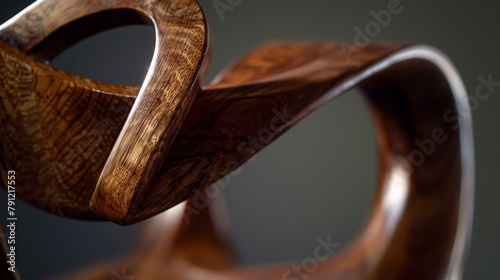 Artistic close-up of a steam-bent chair, showcasing the craftsmanship of the backrest on an isolated background