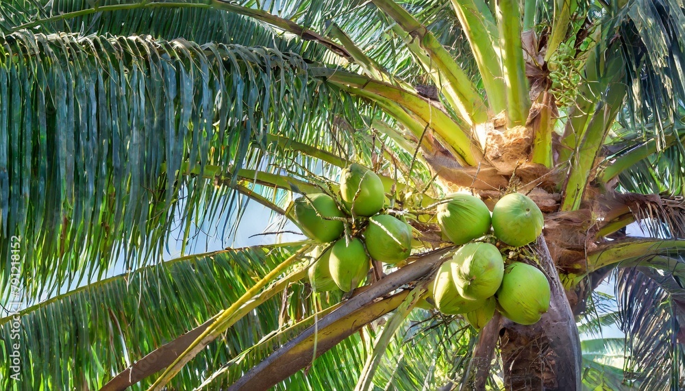 Fototapeta premium coconut palm tree palm, tree, coconut, tropical, nature, leaf, green, plant