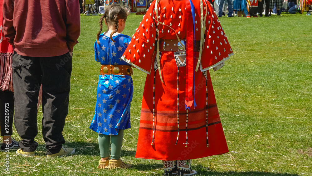 Naklejka premium Chumash Day Pow Wow and Inter-tribal Gathering. The Malibu Bluffs Park is celebrating 24 years of hosting the Annual Chumash Day Powwow.