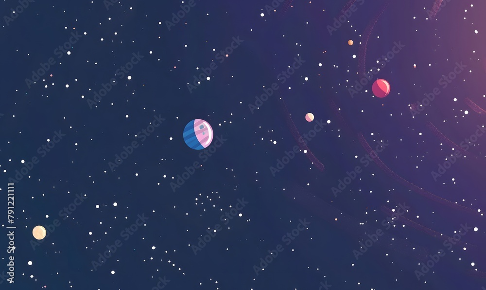 Naklejka premium deep space illustration, Generative AI 