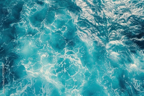 sea from drone. Ocean (water) Surface. water texture. Sea surface aerial view - generative ai © Nia™