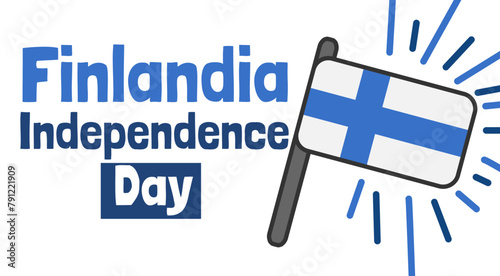 Finlandia independence day banner design template