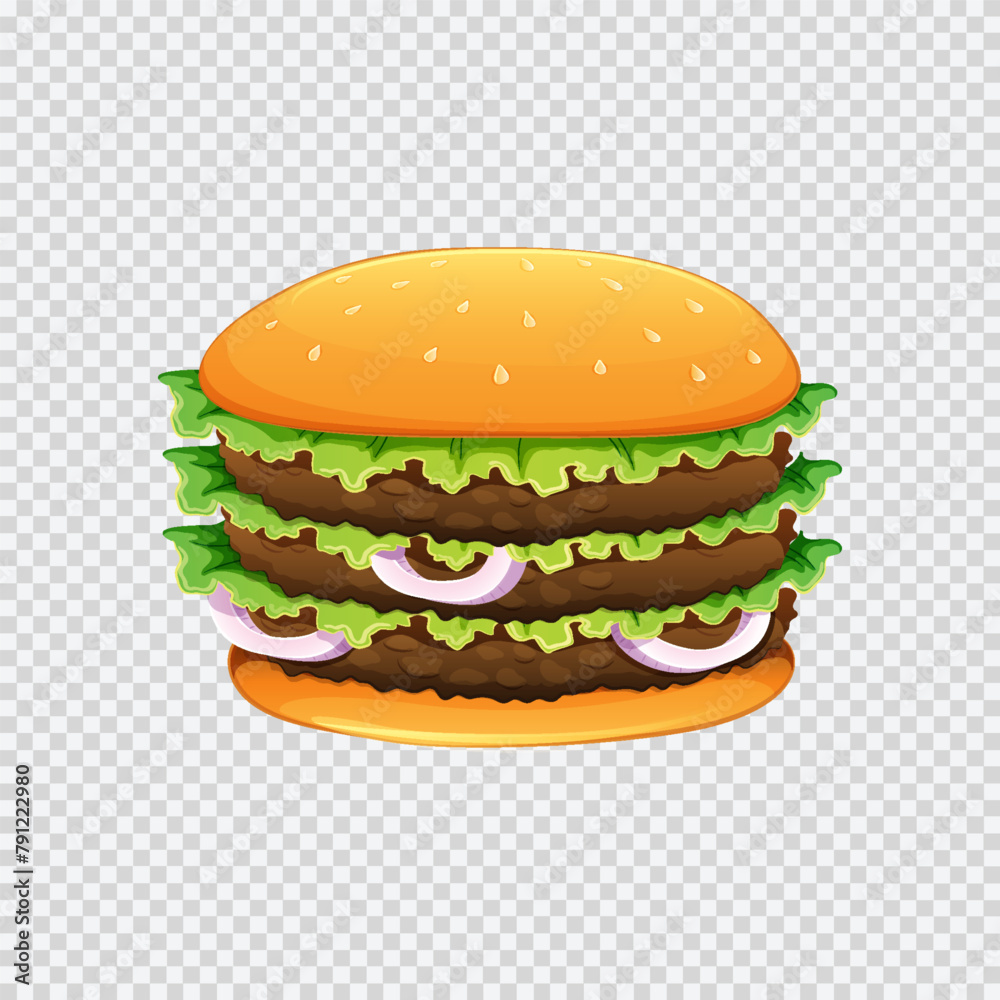 hamburger on a white background