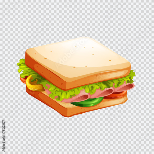 sandwich with ham and cheese