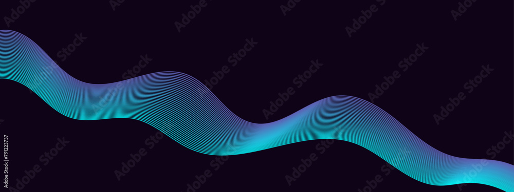 Obraz premium wave background technology