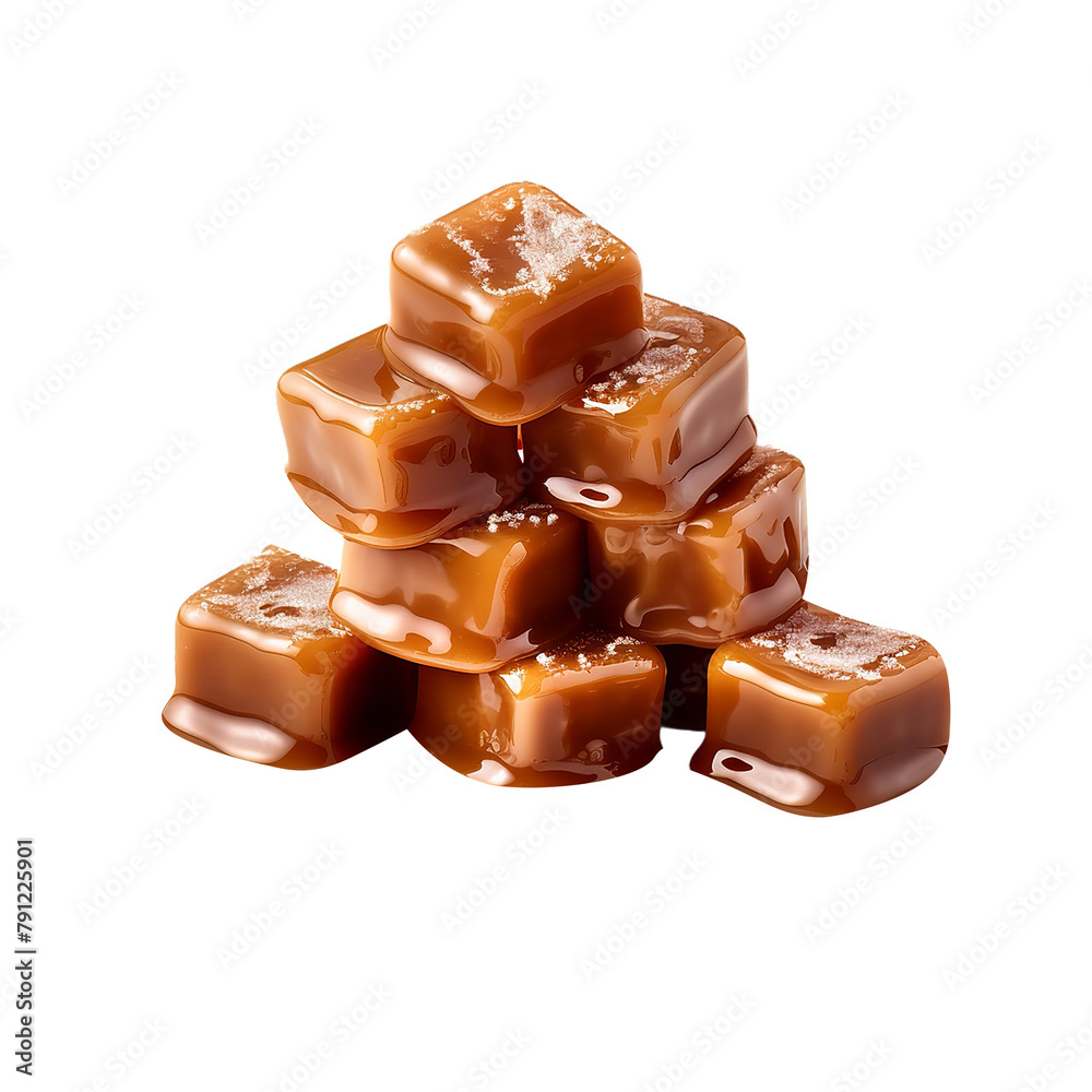 Tasty Milky Way Simply Caramel Minis Isolated On White Background Tasty Milky Way Simply Caramel Minis Isolated On White Background