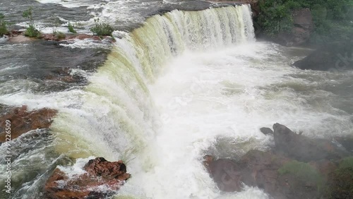 Aerial view of Velha Waterfall, Jalapão State Park - Mateiros, Tocantins, Brazil photo