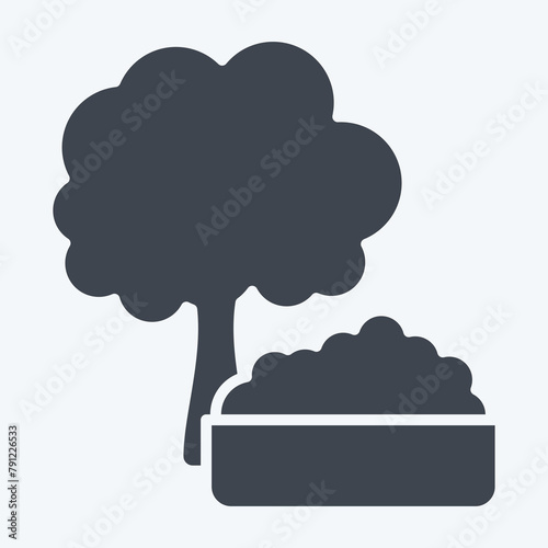 Icon Broccoli. related to Healthy Food symbol. glyph style. simple design illustration
