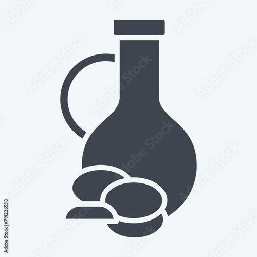 Icon Olive Oil. related to Healthy Food symbol. glyph style. simple design illustration photo