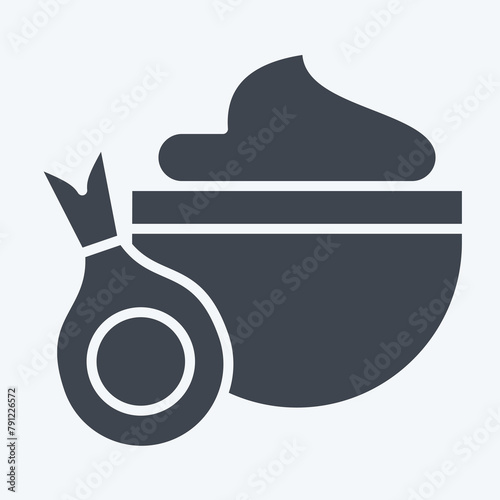 Icon Onion. related to Healthy Food symbol. glyph style. simple design illustration photo