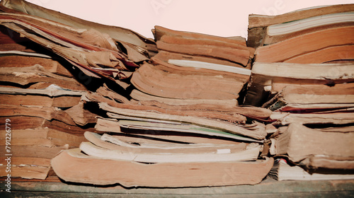 old brown books on shelf 