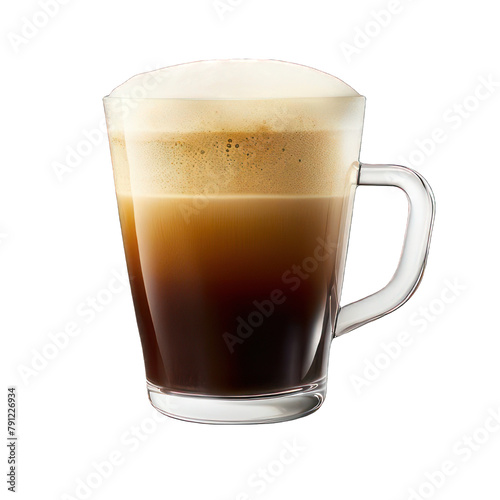 side view of coffee transparent isolated on white png