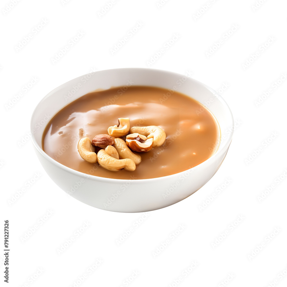 Tasty Mixed Nut Sauce Isolated On White Background Tasty Mixed Nut Sauce Isolated On White Background