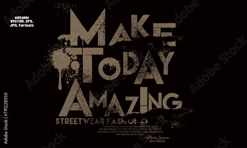 t shirt graphics print vector illustration design, typography street art graffiti slogan print with spray effect, text splash t shirt print patterns.