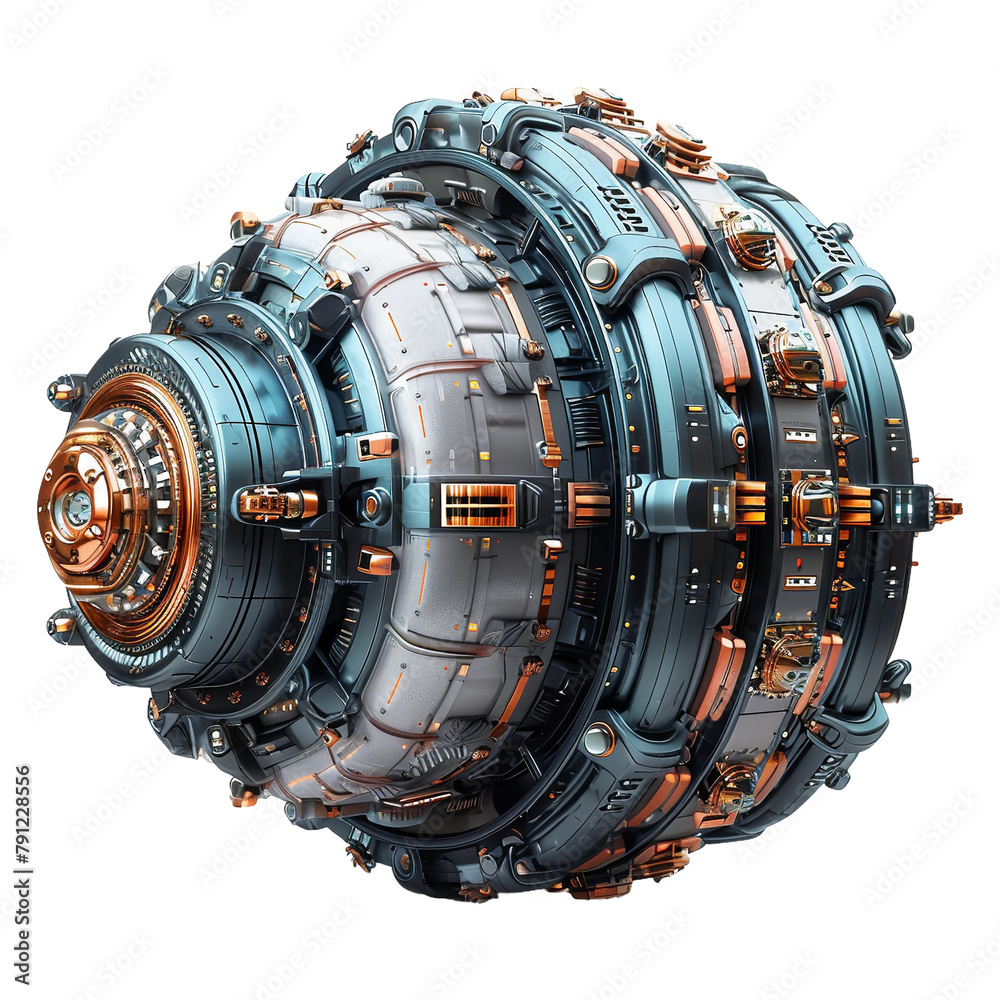 Amazing Modular Sci Fi Generator Isolated On White Background Amazing Modular Sci Fi Generator Isolated On White Background