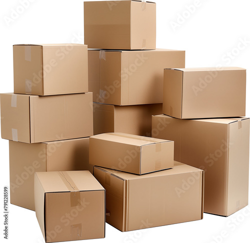 Pile of cardboard boxes