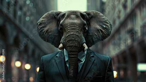 ELEPHANT IN SUIT IN THE CITY © Animal Style