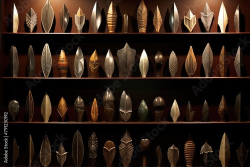 Arrowhead Variety: Display a variety of arrowhead designs in one photo.