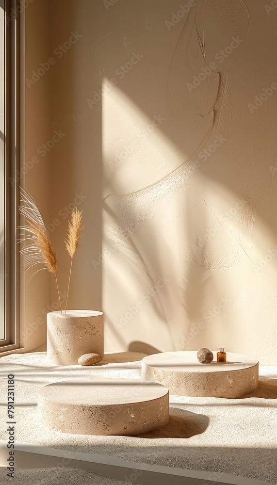 there are three white bowls sitting on a table in a room there are three white bowls sitting on a table in a room