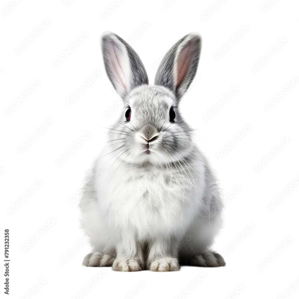 Beautiful Moon Rabbit Isolated On White Background Beautiful Moon Rabbit Isolated On White Background