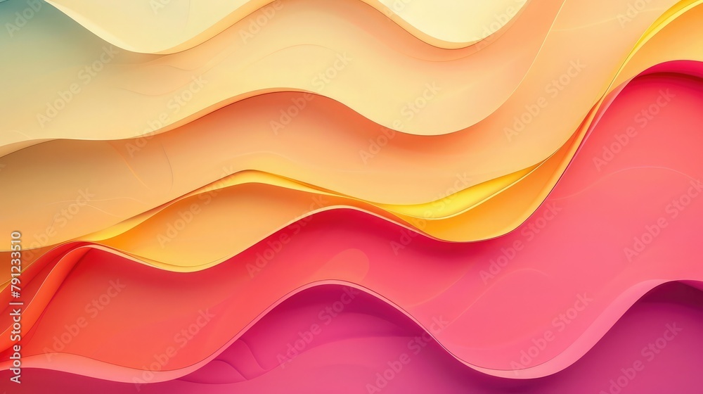 bright paper wallpaper,abstract gradient background, Multicolored Layered Shapes Background,Abstract geometric background with waves, smooth gradient of pink and yellow. Desktop screensaver,wallpaper
