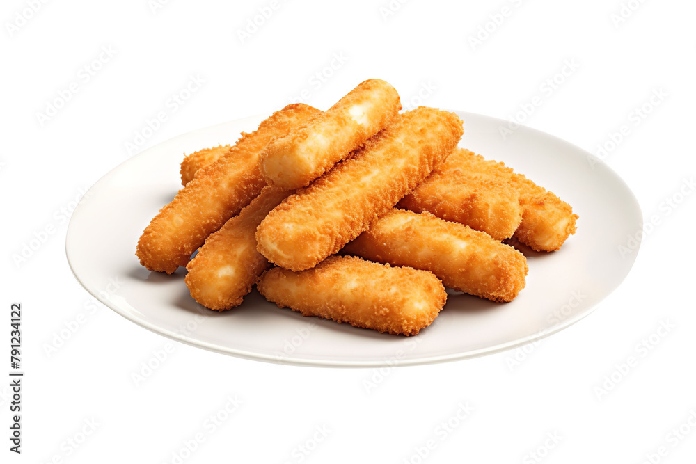Crispy Mozzarella sticks Isolated On White Background Crispy Mozzarella sticks Isolated On White Background