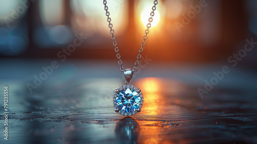 pendant necklace white background © Robin