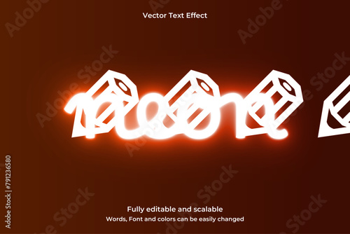 Neon Text Effect. Neon Lights Text