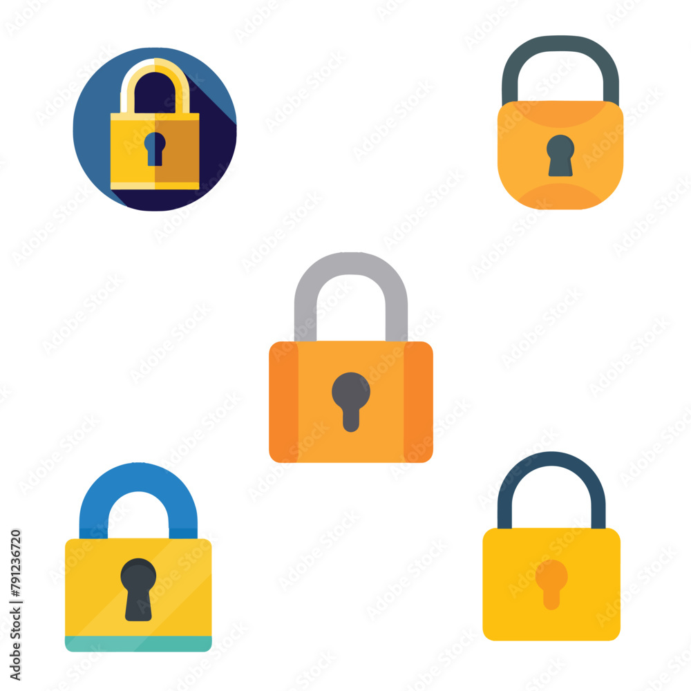 lock icon set lock icon set