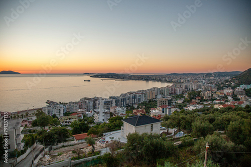 Vlore panoramic city view, Albania