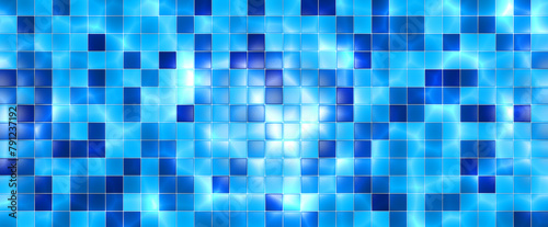 Caustics reflected on swimming pool tiles