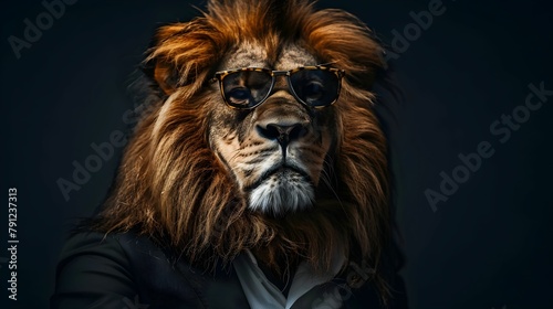 LION IN SUIT WITH SHADES  © Animal Style