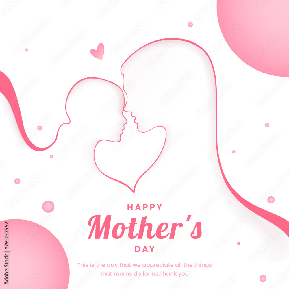 Elegant Mother's Day greeting design template