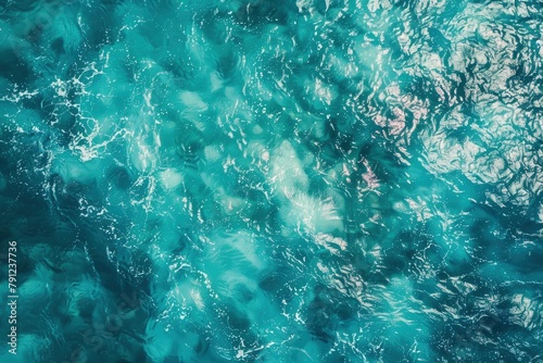 sea from drone. Ocean (water) Surface. water texture. Sea surface aerial view - generative ai