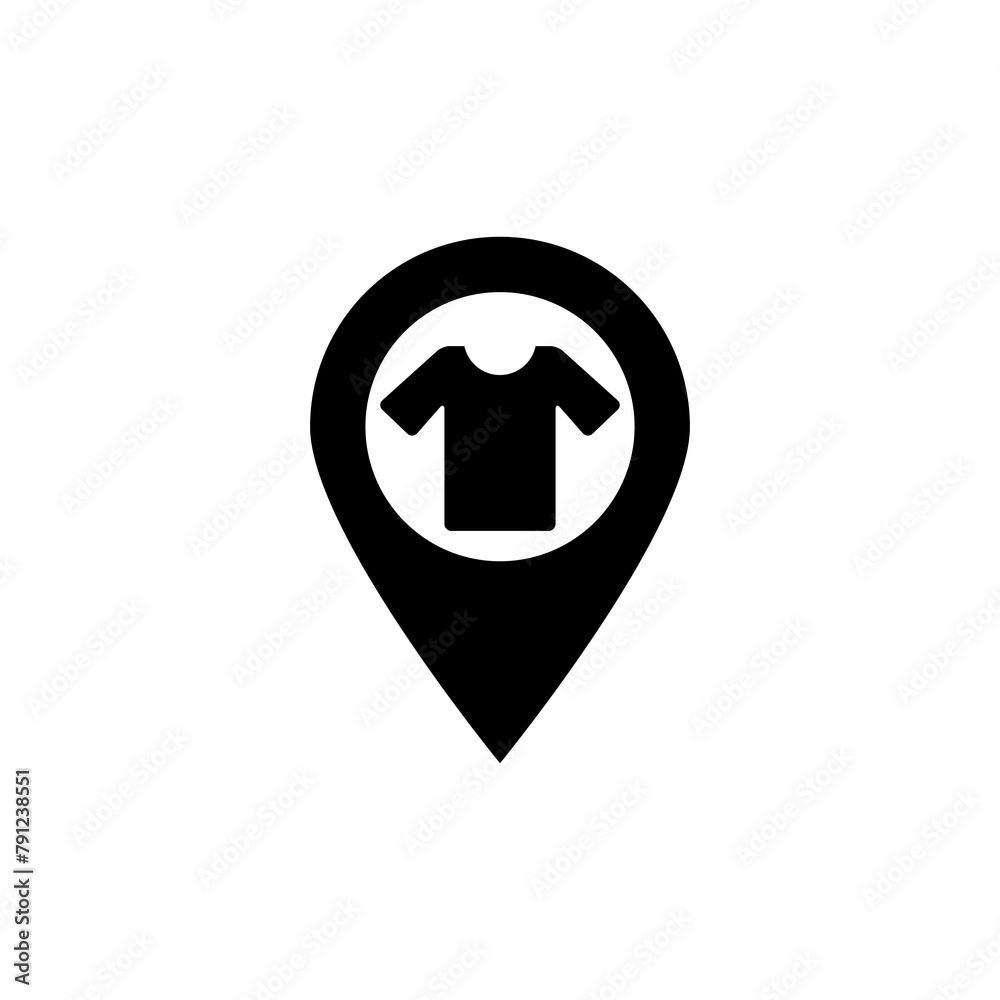 clothing store location in map pin vector icon, trendy style illustration for web and app..eps clothing store location in map pin vector icon, trendy style illustration for web and app..eps