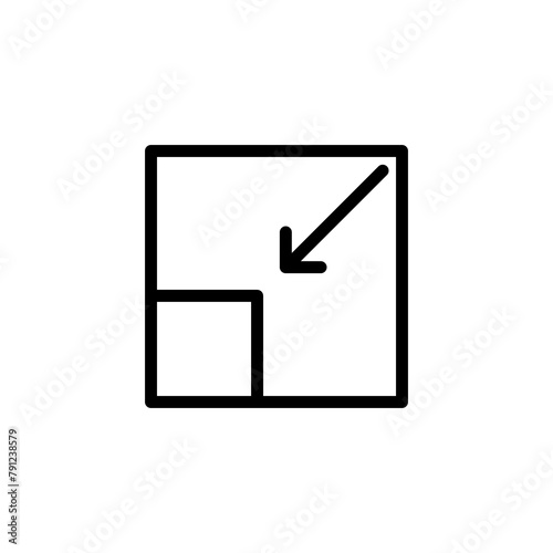 Compact size icon, vector flat liner illustration for web and app..eps