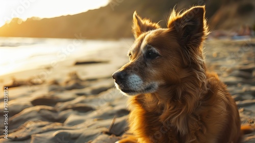 DOG IN THE BEACH