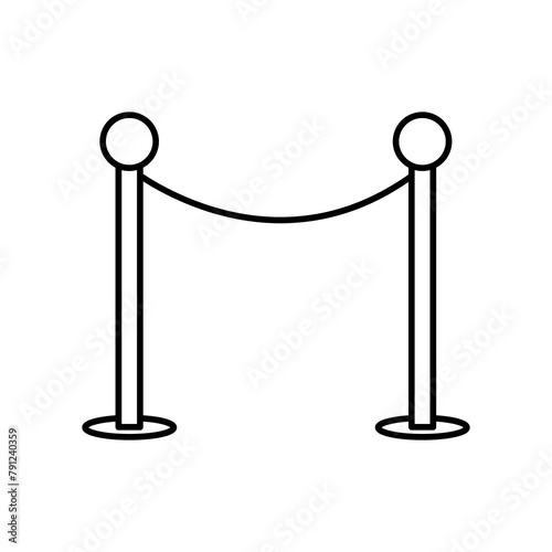Rope Fences icon. simple flat liner illustration for web and app..eps