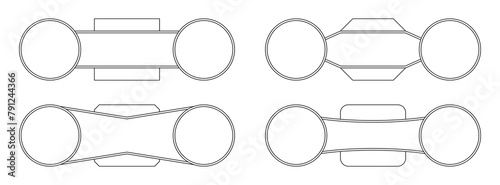 versus icon set. line design on white background. VS template for poster, banner, social media, web.