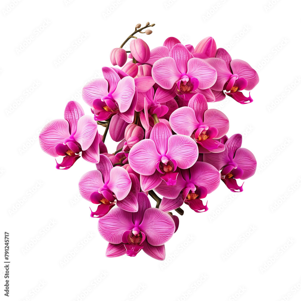 Beautiful Opulent Orchids Isolated On White Background Beautiful Opulent Orchids Isolated On White Background