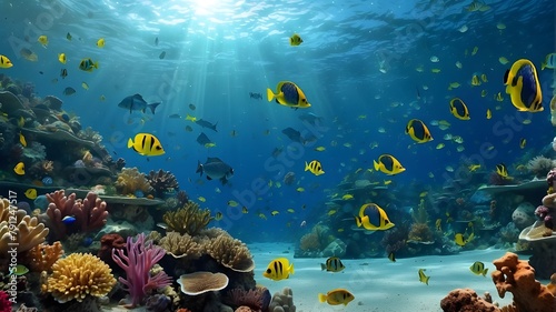 coral reef and fishes © Hassan
