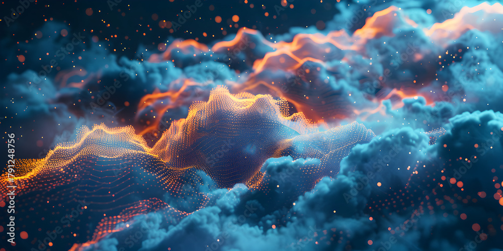 Clouds and fire intertwine in a captivating sky animation, creating a mesmerizing display of nature's power and beauty. Clouds and fire intertwine in a captivating sky animation, creating a mesmerizing display of nature's power and beauty.
