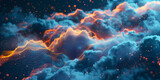 Clouds and fire intertwine in a captivating sky animation, creating a mesmerizing display of nature's power and beauty.