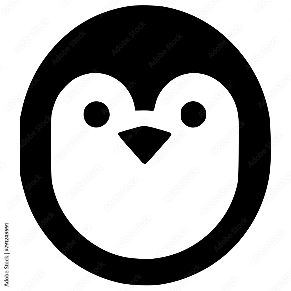 The penguin silhouette is simple and elegant The penguin silhouette is simple and elegant