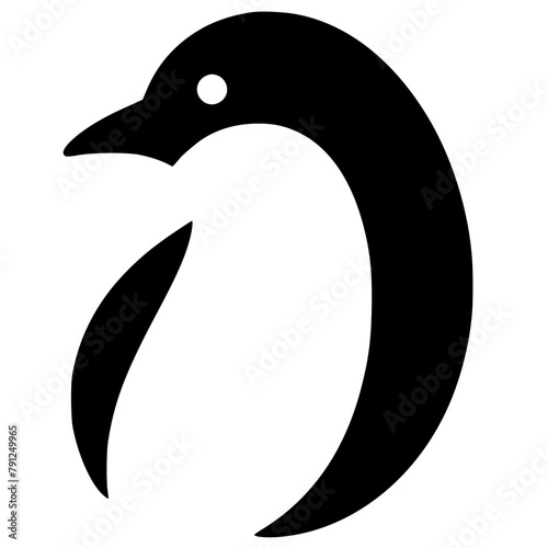 Simple and cute penguin silhouette