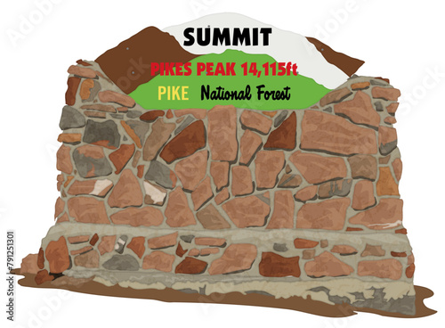 Pikes Peak Summit Sign